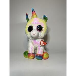 TY Beanie Boo Pixy Flippables Color Changing Sequin Rainbow Unicorn